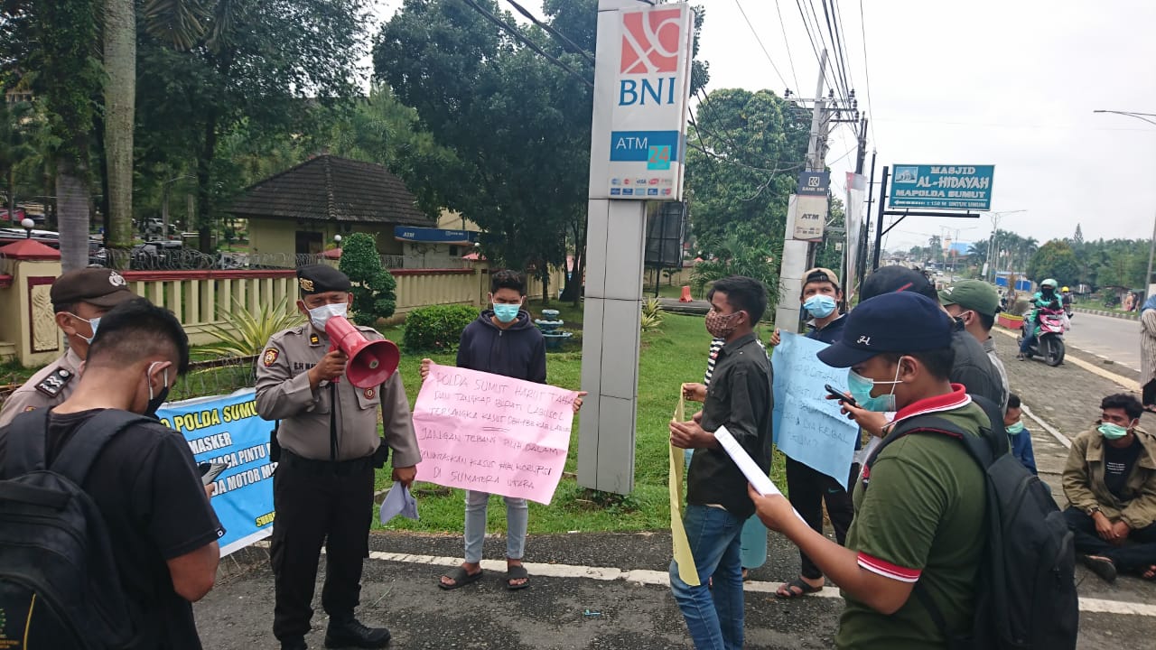 Massa PIB Minta Poldasu Atensi Kasus DBH-PBB Bupati Labusel