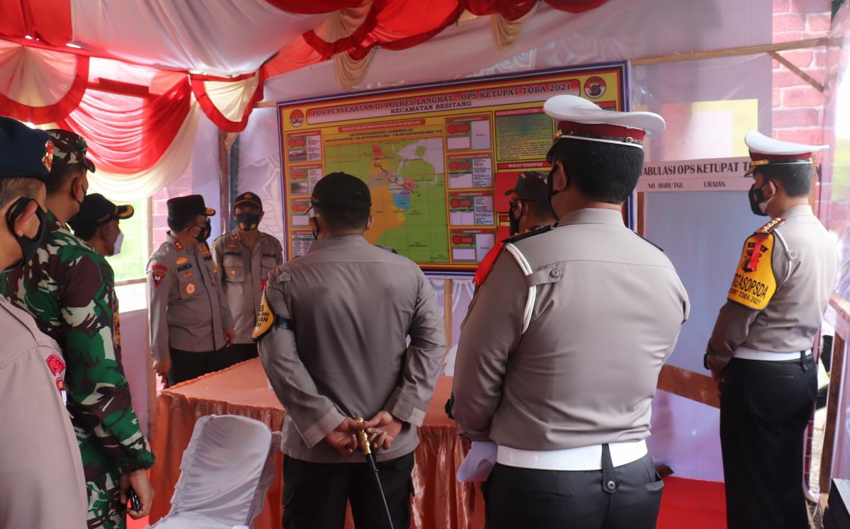 Kapolda Sumut dan Pangdam I/BB Cek Pos Pam Penyekatan III Jalinsum Aceh-Medan