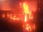 Kebakaran 18 Bangunan Rumah dan Toko Jalan Mahkamah Medan