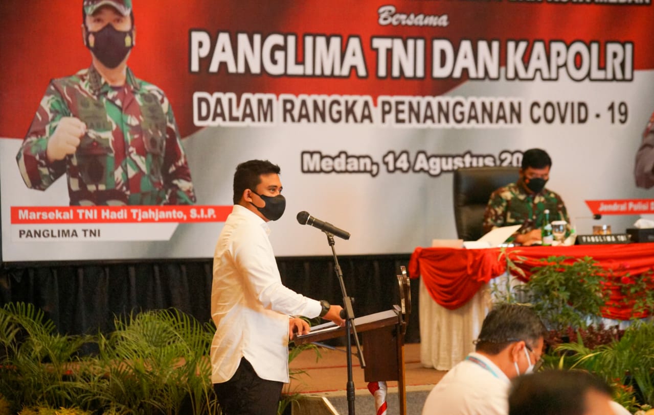 Bobby Nasution Paparkan Strategi Penanganan Covid-19 Dihadapan Panglima TNI-Kapolri