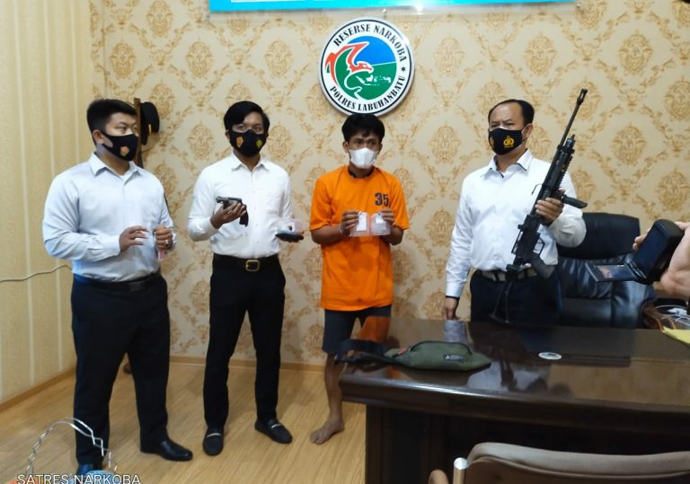 Tangkap Pengedar Sabu, Polres Labuhanbatu Temukan 2 Senpi Rakitan