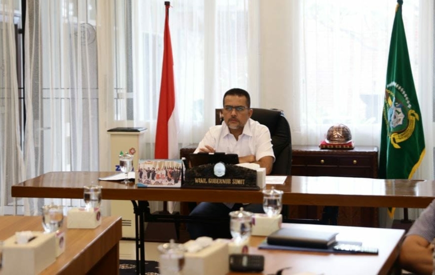 Rakor PPKM Level 4, Wagub Sumut: Perkembangan Kasus Covid-19 Terus Membaik