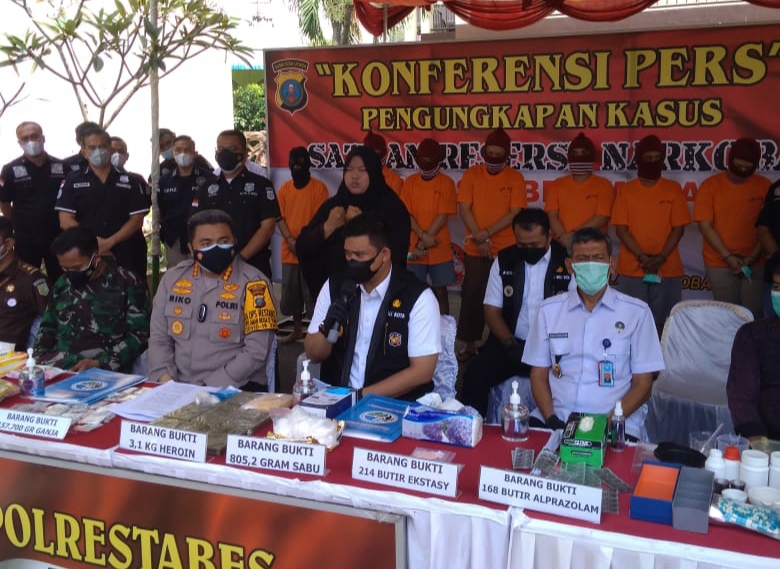 Polrestabes Medan Bakat Narkoba Senilai Rp 2 Miliar, 7 Pengedar Diamankan