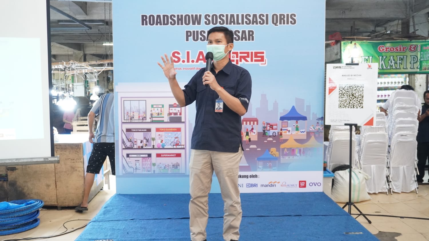 Dorong Pertumbuhan Ekonomi, BI Sosialisasikan SIAP QRIS di 4 Pasar Kota Medan