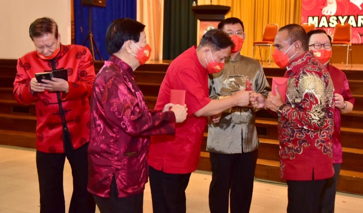 Silaturahmi Imlek, Gubsu Apresiasi Antusiasme Masyarakat Tionghoa Percepat Vaksinasi Covid-19 di Sumut