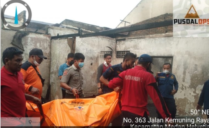 Kebakaran Dua Unit Rumah di Helvetia, Wanita Lansia Meninggal Dunia