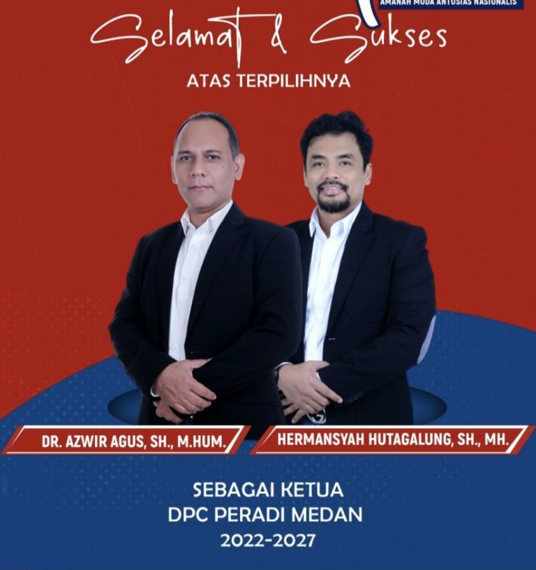 Sempat Memanas, Azwir Agus SH MH Terpilih Pimpin Peradi Kota Medan