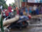 Pengendara Motor Tewas Tertimpa Tiang Listrik Beton di Patumbak