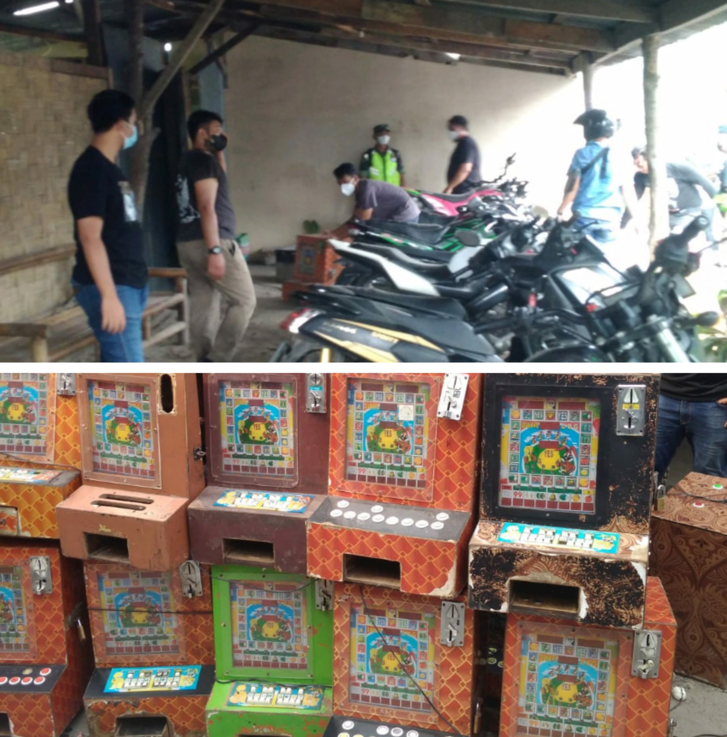 14 Unit Motor dan 34 Mesin Judi Disita dari Lokasi Marak Peredaran Narkoba