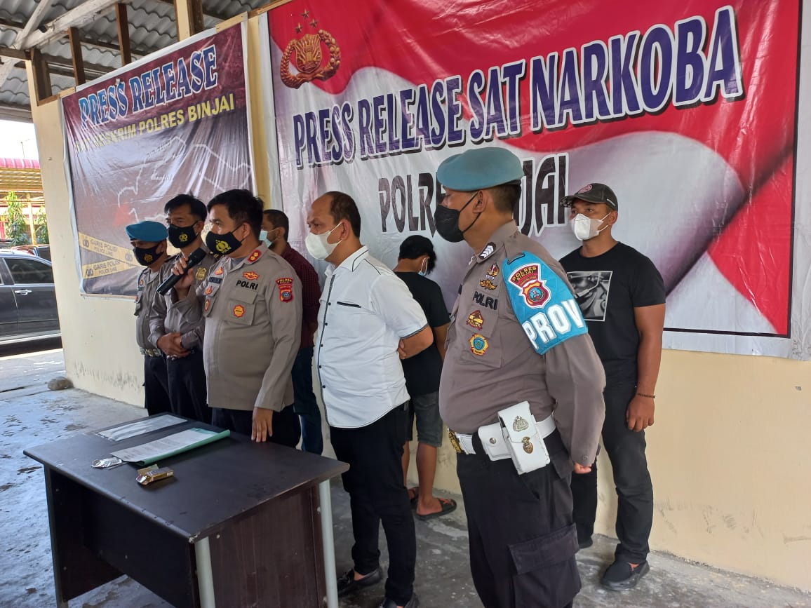 Polres Binjai Berhasil Amankan Pria Pakai Narkoba Viral di Medsos