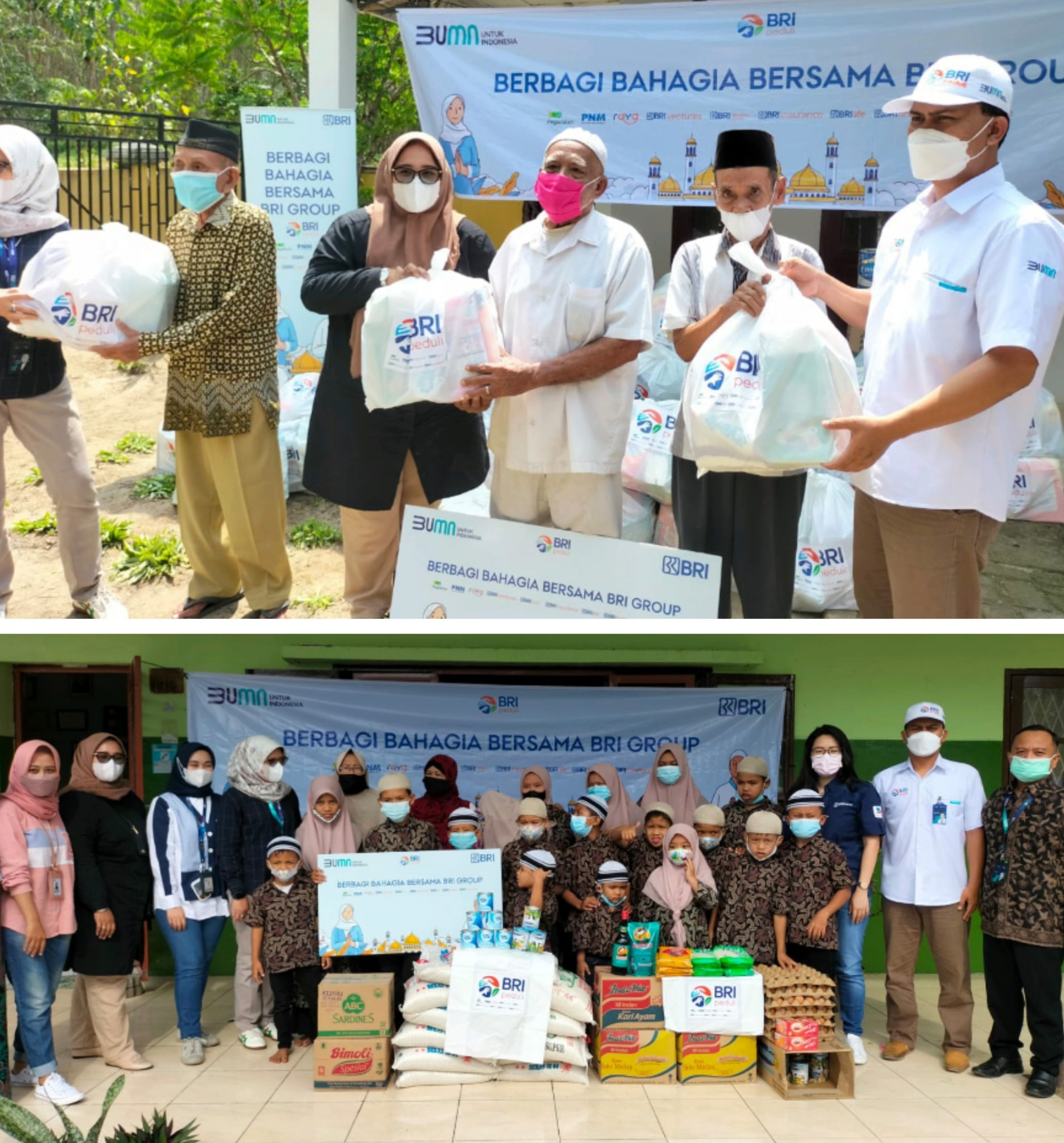 BRI Bagikan Paket Sembako ke Panti Asuhan, Panti Werdha dan Warga Medan