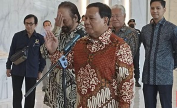 Usai Bertemu Surya Paloh, Prabowo Sebut Capres Partai Gerindra Tak Harus Dirinya