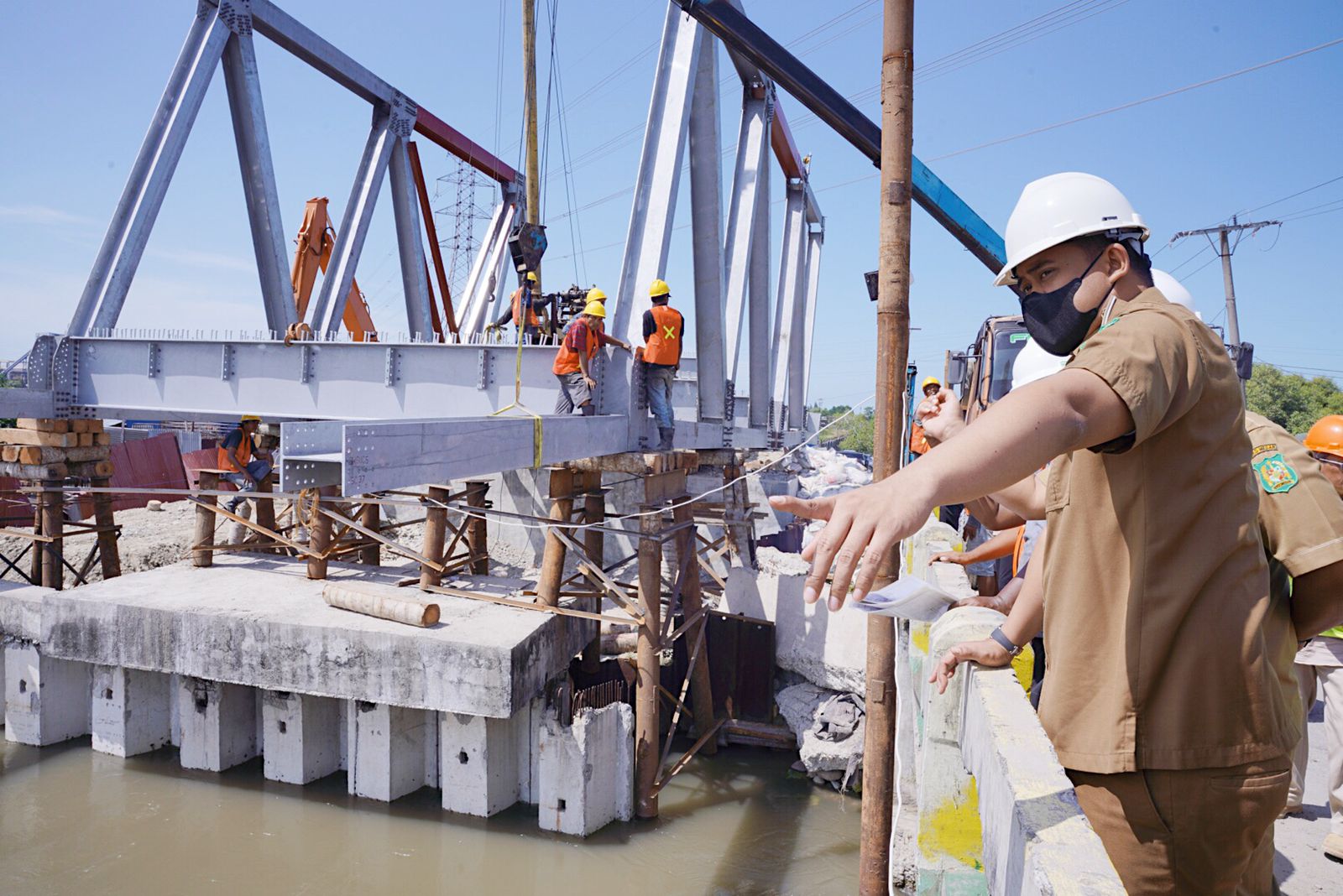 Progres Pembangunan Jembatan Sicanang 30 Persen, Bobby Nasution Target Selesai Akhir Tahun 2022