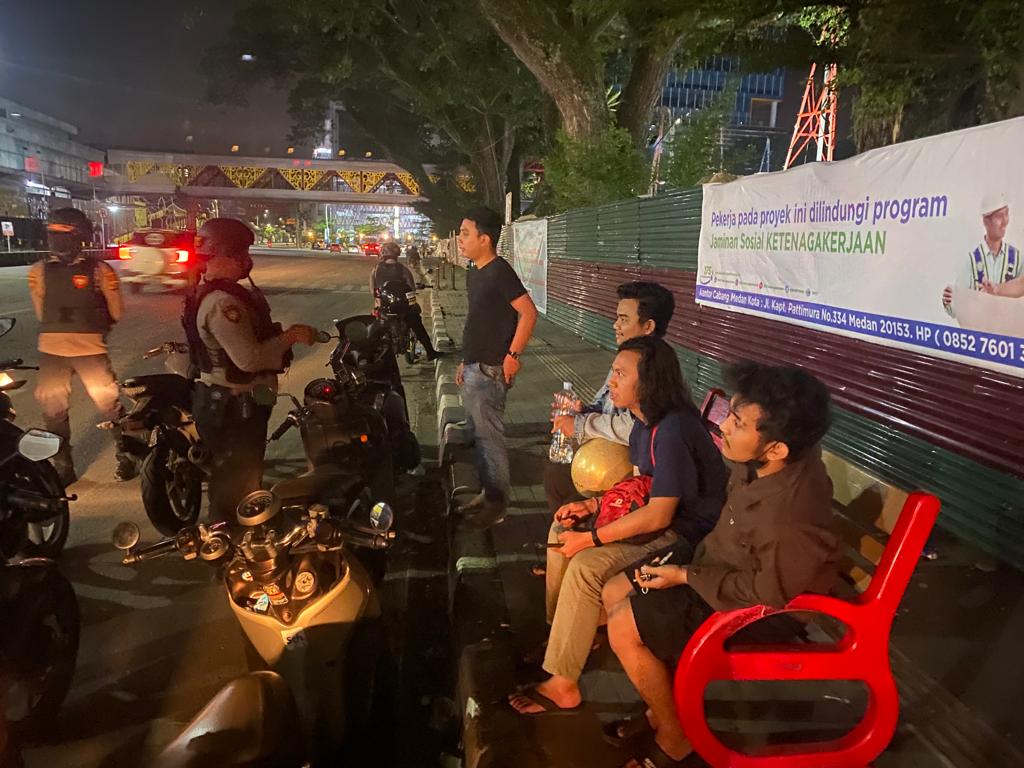Antisipasi 3C, Tawuran dan Balap Liar, Sat Samapta Polrestabes Medan Lakukan Patroli