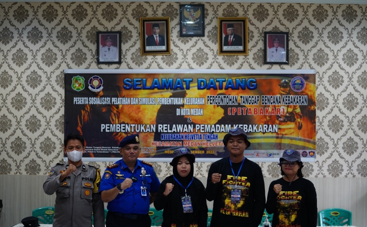 Dinas P2K Kota Medan Bentuk Relawan Kebakaran di Helvetia Tengah