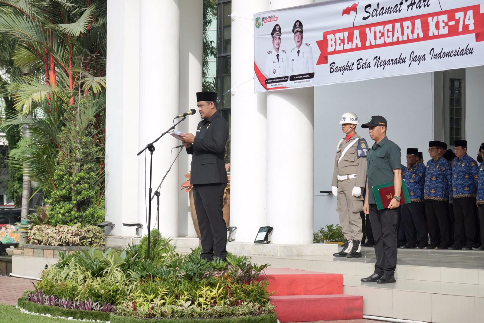 Bobby Nasution Irup Peringatan Hari Bela Negara Ke-74