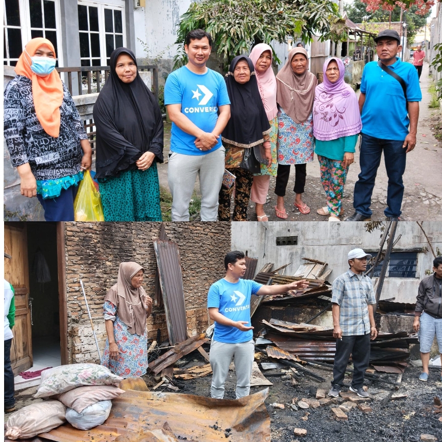 Kunjungi Rumah Warga Kebakaran di Gang Perhubungan, Lurah Teladan Barat: Pemerintah Siap Membantu