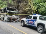 Bus ALS Terbakar di Jalan lintas Bukittinggi-Medan, 16 Penumpang Selamat
