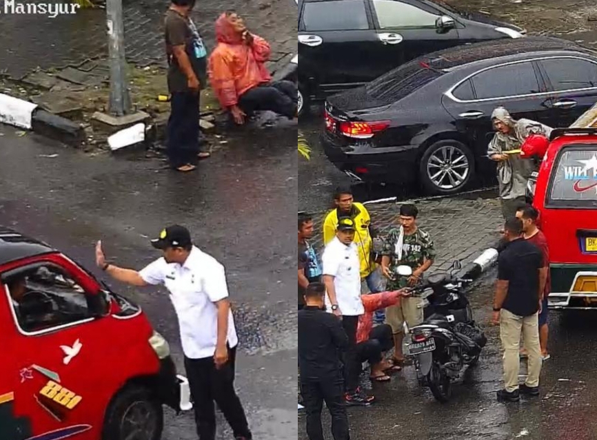 Lihat Pemotor Ditabrak, Bobby Nasution Palang Angkot Penerobos Lampu Merah dengan Mobil Dinas