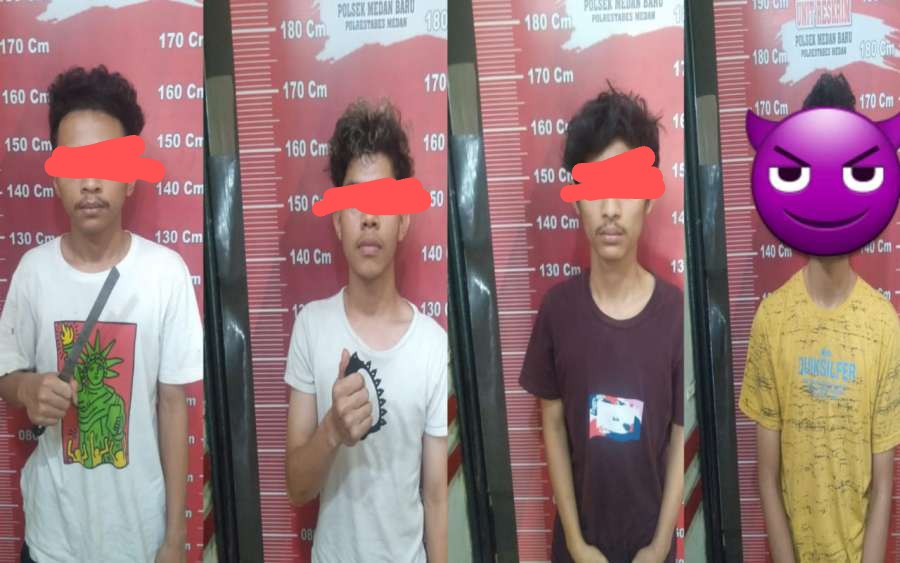 Polisi Tangkap 4 Spesialis Begal, Bawa Sajam dan Tendang Korbannya