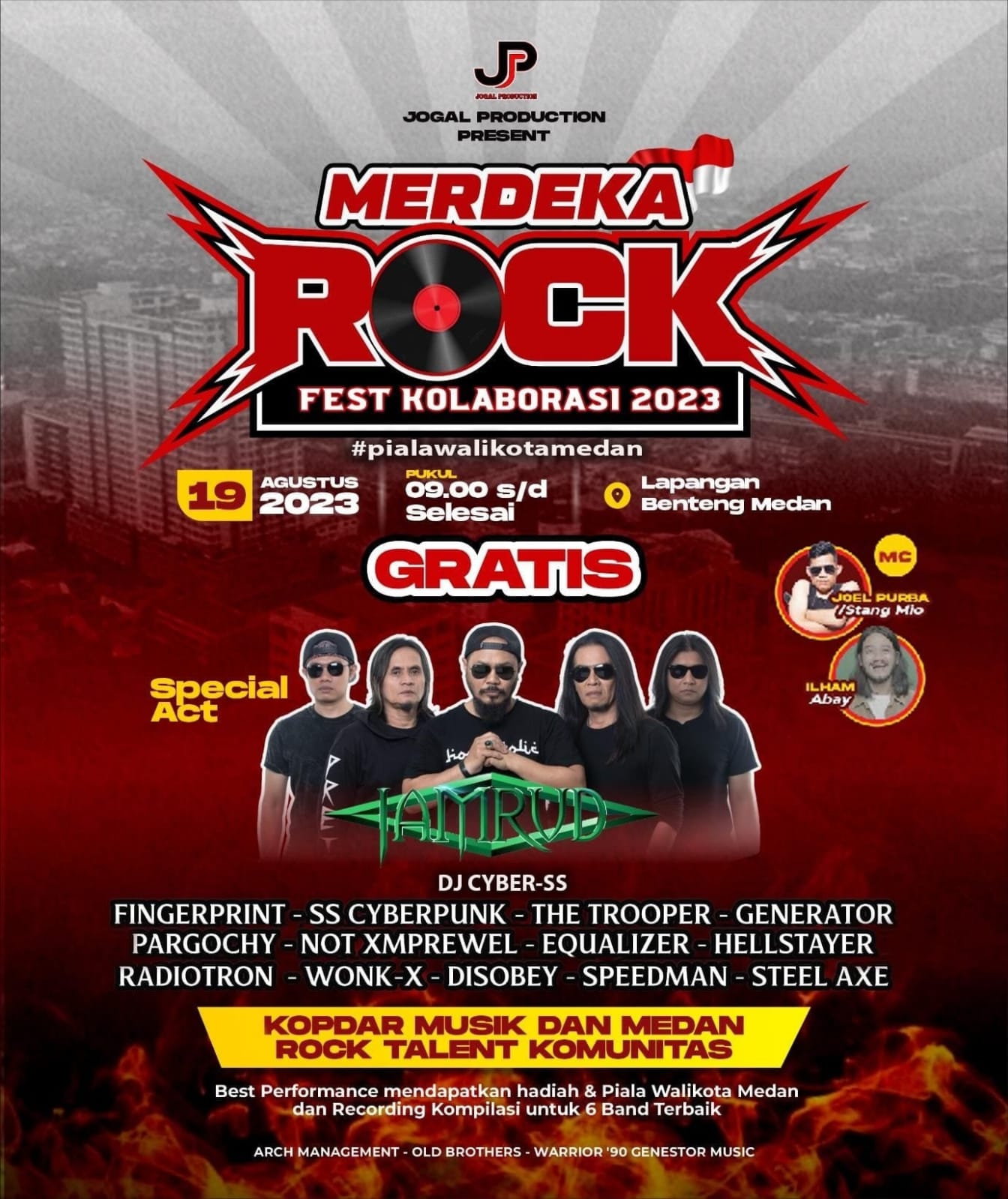 Jamrud dan 13 Band Bakal Guncang Merdeka Rock Fest Kolaborasi 2023