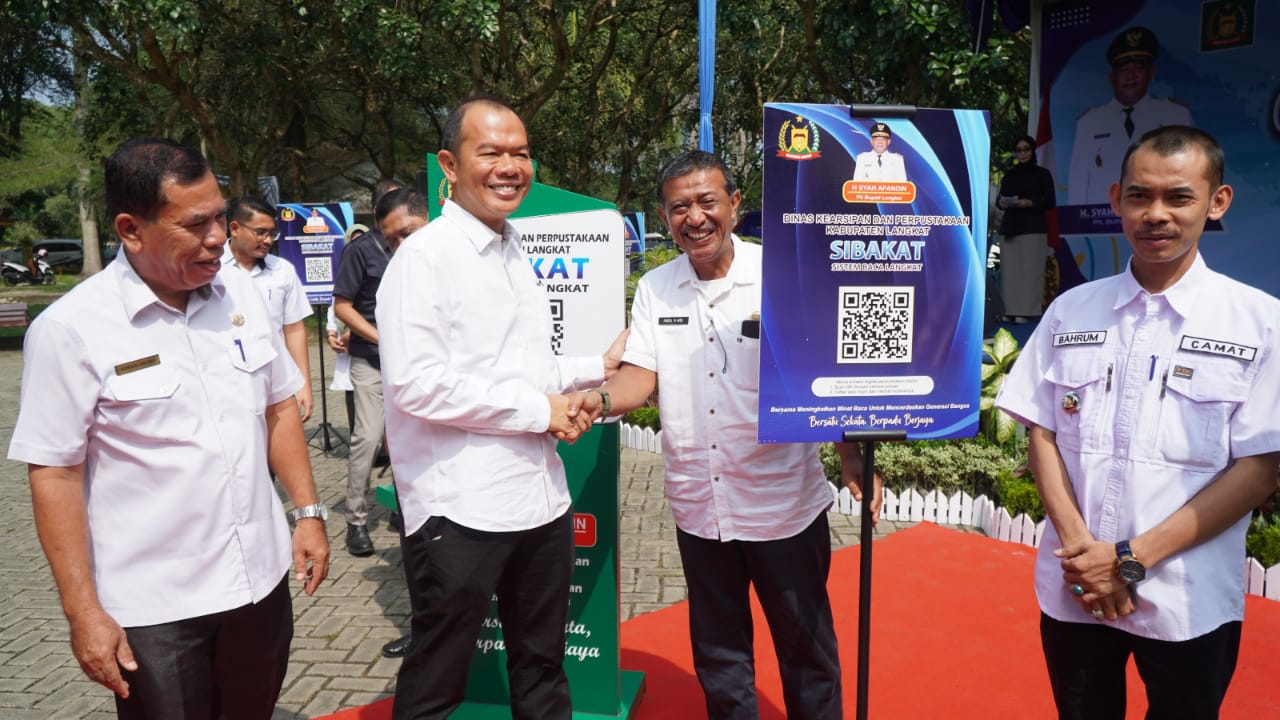 Dinas Perpustakaan Langkat Launching Aplikasi SIBAKAT
