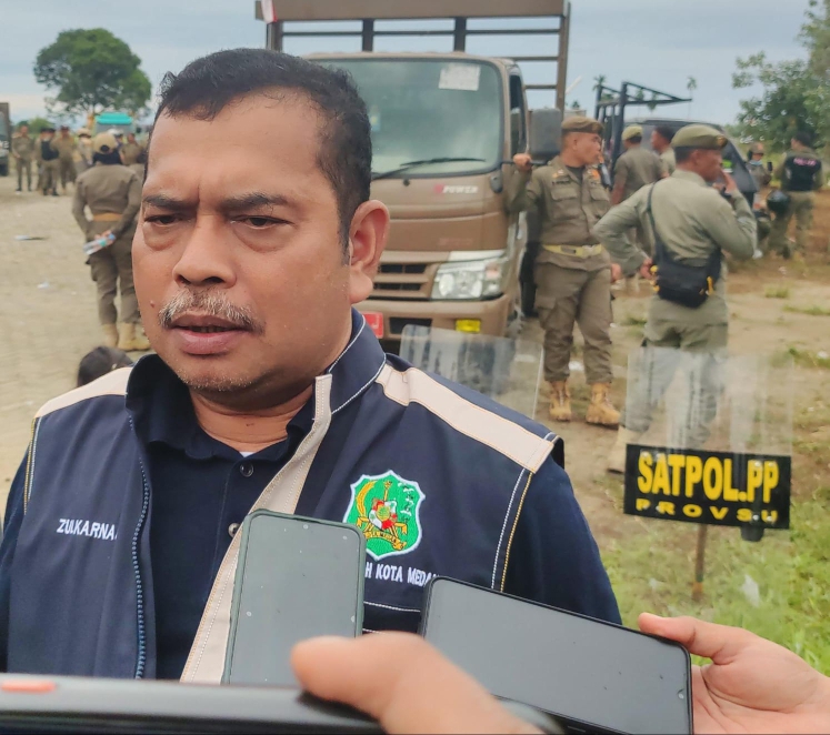 Pemko Medan Bongkar Bangunan Liar di Atas Aset Tanah HPL 1 Tanjung Selamat
