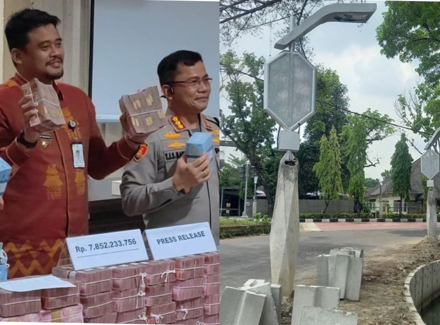 Kejari Medan Terima Pengembalian Uang Proyek Gagal Lampu Pocong Rp21 Miliar