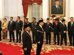 Presiden Jokowi Lantik Hadi Tjahjanto Sebagai Menko Polhukam dan AHY jadi Menteri ATR