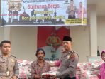 Polsek Medan Baru dan Yayasan Lansia Merdeka Bagikan 600 Paket Sembako