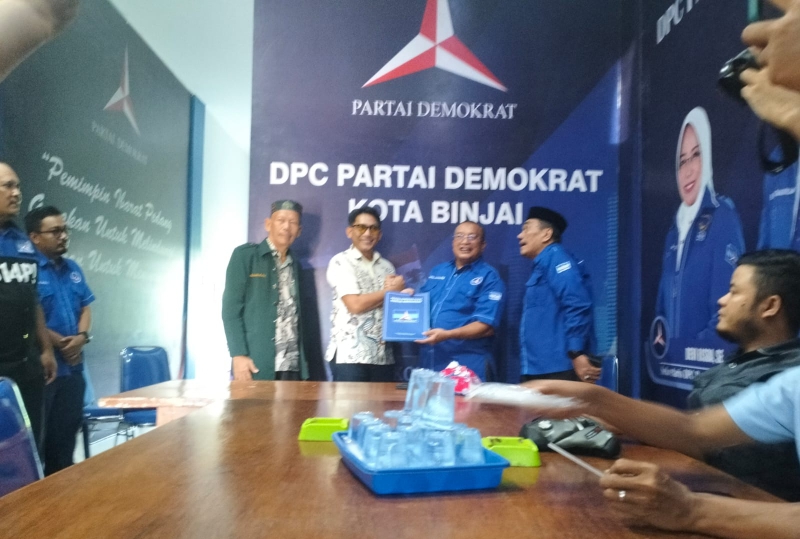 Kembalikan Formulir ke DPC Demokrat, Hasanul Jihadi: Bangun Kawasan Industri Kota Binjai
