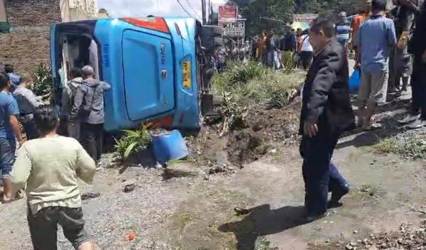 Sopir Mengantuk, Bus Pariwisata Big Bird Tabrak Pejalan Kaki di Toba, 2 Orang Meninggal Dunia