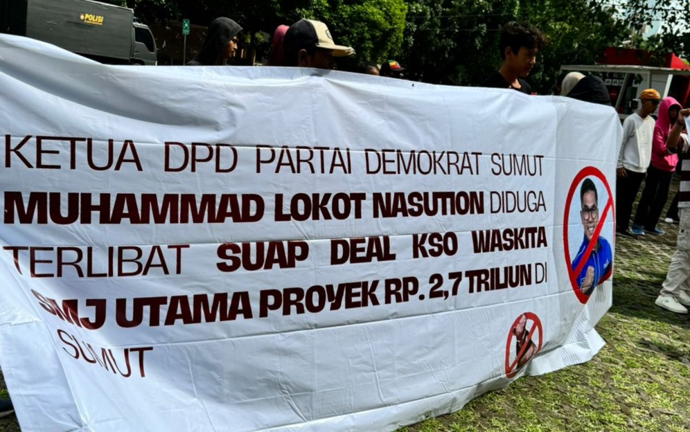 Aksi di KPK, Gemasuap: Tangkap Oknum Ketua Partai di Sumut Soal Kasus Jalur Kereta Api dan Proyek Rp2,7 T