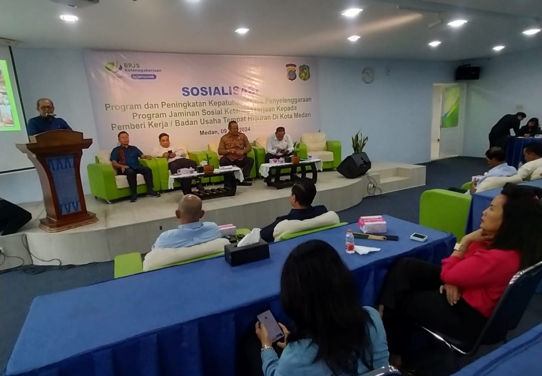 Sasar Pekerja di Ekosistem Tempat Hiburan, BPJS Ketenagakerjaan Medan Gelar Sosialisasi Bersama