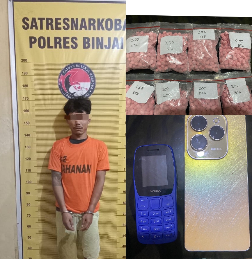 Bak Film Action Penangkapan Tupong Sang Bandar Narkoba di Binjai, Disita 1.598 Butir Ekstasi