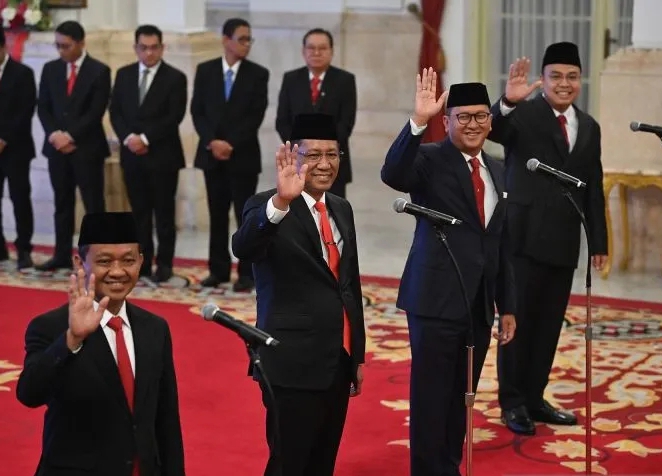 Presiden Lantik Supratman Andi Atgas Menkumham, Bahlil Menteri ESDM dan Rosan Roeslani Menteri Investasi