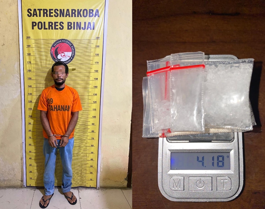 Mau Edarkan, Bandar Sabu Jalan Apel Diciduk Polres Binjai