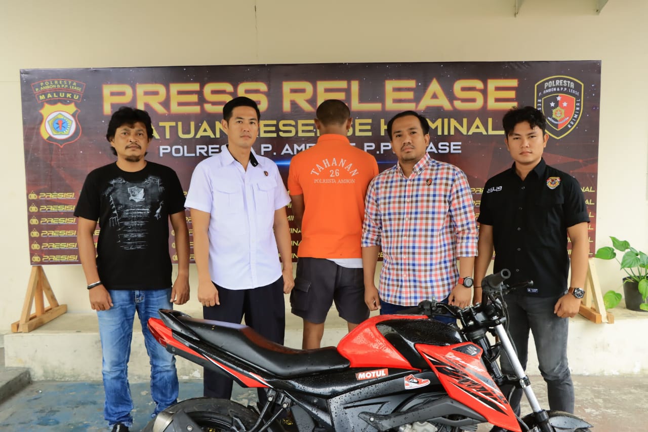 Polresta Ambon Tangkap Pelaku Curanmor, Motor Dijual Rp4 Juta untuk Beli Miras
