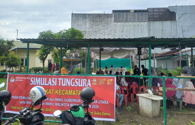 PPK Kota Medan Gelar Simulasi Pungut Hitung Suara di TPS