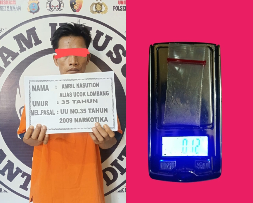Polres Labusel Tangkap Ucok Lombang Saat Transaksi Narkoba