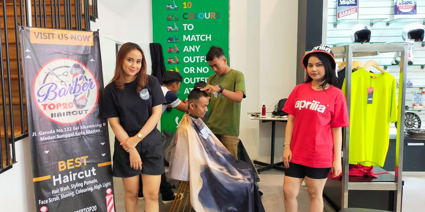 Pangkas Gratis Ramaikan Pameran Motoplex In Action Medan