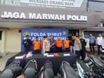 Polrestabes Medan Tembak 2 Residivis Curanmor, 2 Penadah Ditangkap