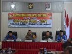 Polres Labusel Gelar Rakor Lintas Sektoral Kesiapan Ops Lilin 2024
