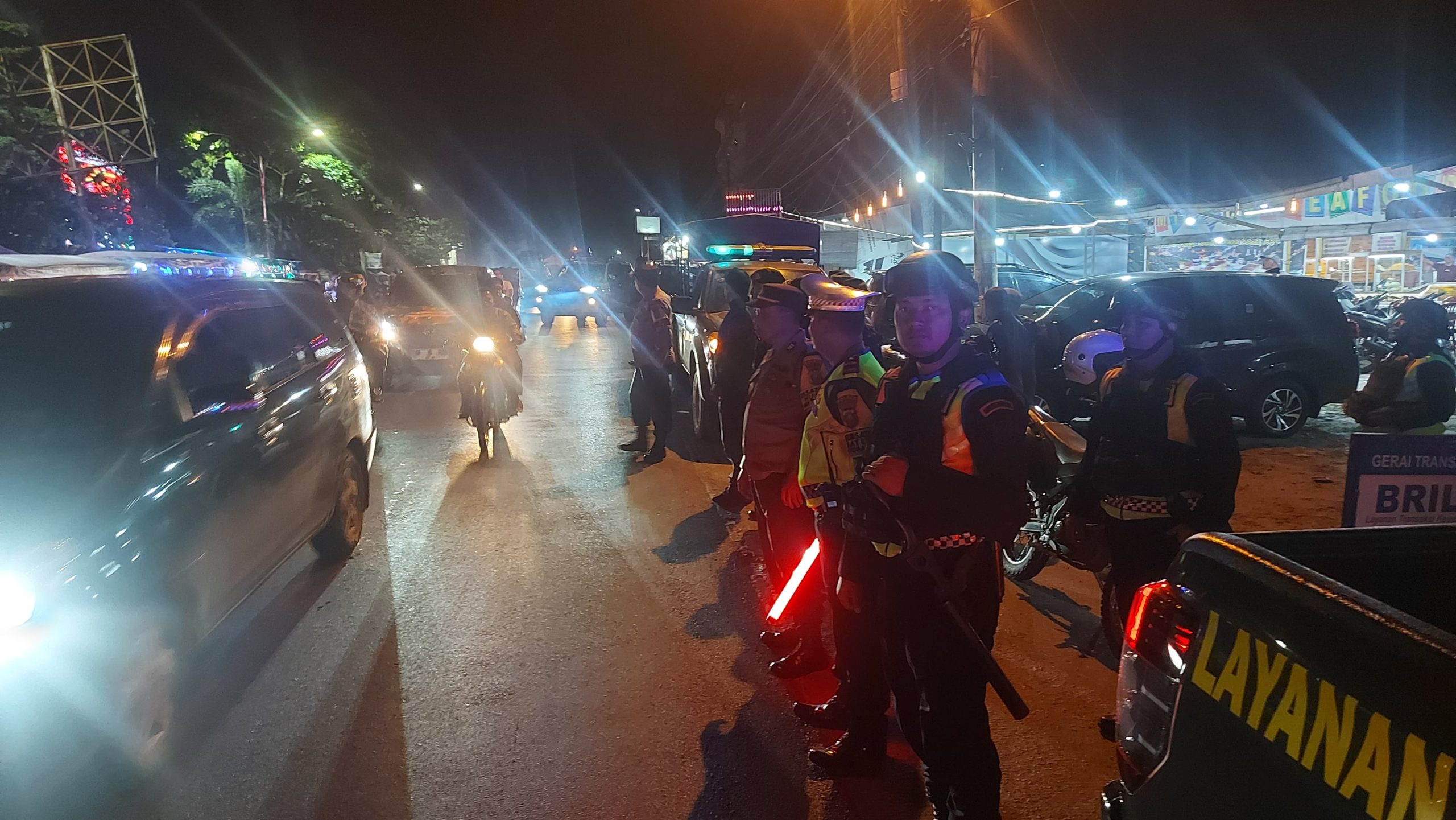 Ciptakan Ruang Publik Aman, Polres Labusel Gelar Patroli Sekala Besar