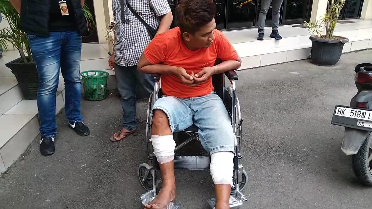 2 Kaki Ditembak, Penjambret Wanita Pemotor Tersungkur