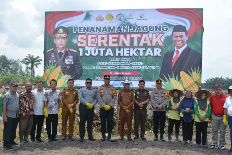 Polres Labusel Gelar Penanaman Jagung Serentak 1 Juta Hektare Secara Nasional