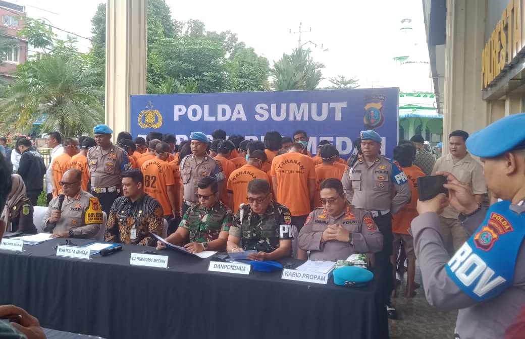 Januari 2025, Polrestabes Medan Ungkap 45 Kasus Narkoba dan Ringkus 76 Tersangka