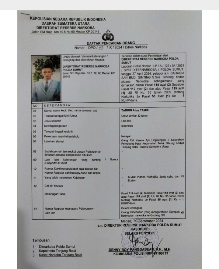 Polda Sumut Buru 4 Pelaku Sindikat 117 Kg Sabu, Ini Identitasnya