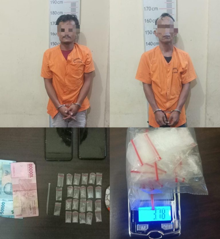 Dua Pengedar Sabu Diciduk Team Narkoba Polres Langkat