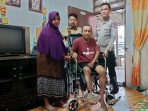 Peringati HPN, Wartawan Penderita Stroke Terima Kursi Roda dan Sembako dari Polres Sergai